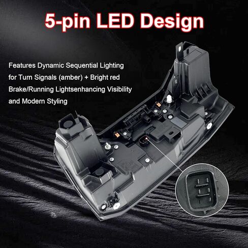 81560-0C200 New Upgrade Left LED Tail Light Rear Lamp Assembly 5 Pins Sequential Pattern Compatible with 2022 2023 2024 2025 Toyota Tundra Replace 81560-0C200 in Kuwait