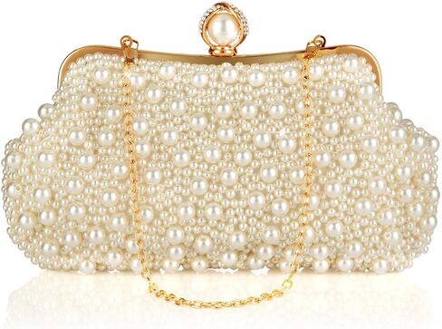 Evening Bag,Veyiina Nero Women's Clutches & Evening Handbags Pearl Bags for Wedding Party Date Clutch Purse,Women's Shoulder Handbags in Saudi Arabia