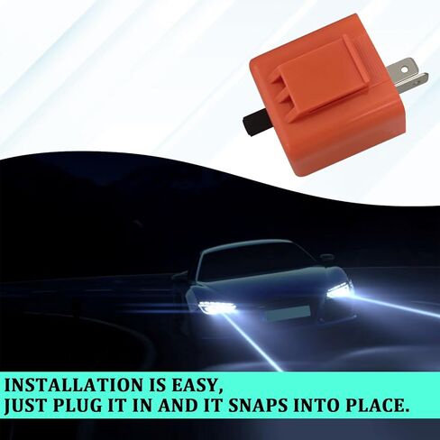 2PCS LED Flasher Relay 12V Flasher Relay for LED Turn Signal 2 Pin Adjustable Motorcycle Turn Signal Switch, Universal Repairing Blinker Relays for Motorcycles Electric Bicycle Dirt-Bike(Black) in Kuwait