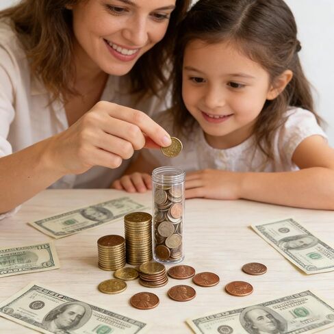 42 Pcs Coin Storage Tube with Screw On Caps Long Term Coin Storage Tube Plastic Cent Holders for Collection Supplies Bank Rolls in Kuwait