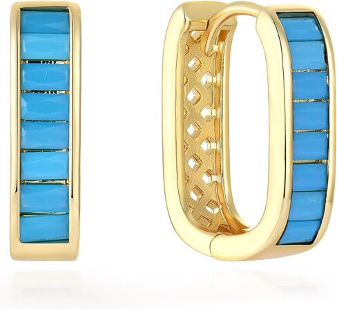 Gold Huggie Hoop Earrings Hypoallergenic Earrings Women Cubic Zirconia Jewelry Gift in Kuwait