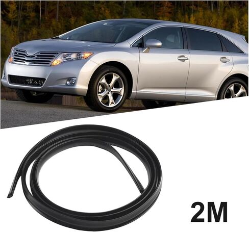 Universal Car Front Windshield Plate Sealing Strip Sunroof Weatherstrip Rubber 2M Black H-shaped Auto Seal Accessories in Kuwait