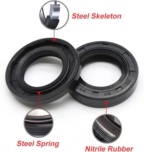 ID 10mm TC NBR Skeleton Oil Seal OD 16mm ~ 30mm 5/6/7/8/10mm Nitrile Rubber Double Lip Oil Rotating Shaft Gaskets(2 pieces,10x25x7mm) in Kuwait