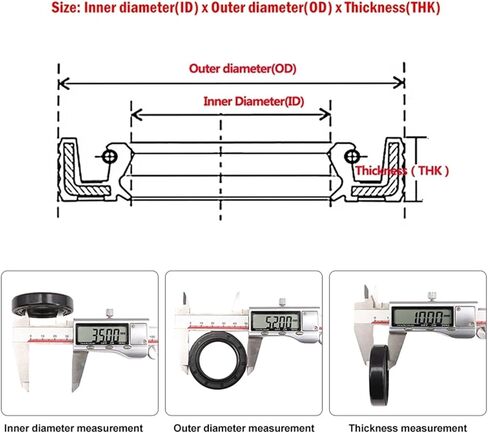 ID 10mm TC NBR Skeleton Oil Seal OD 16mm ~ 30mm 5/6/7/8/10mm Nitrile Rubber Double Lip Oil Rotating Shaft Gaskets(2 pieces,10x25x7mm) in Kuwait