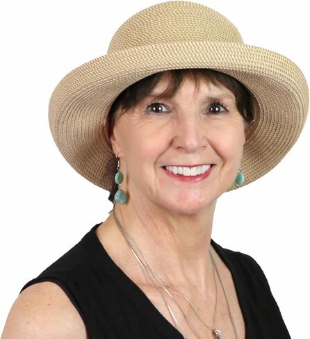 Hats Scarves & More Sun Hat for Petite Women with Small Heads 50+ UPF Adjustable Small Brim Packable Sausalito in Saudi Arabia