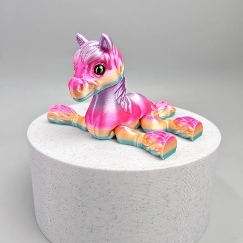 1PC 3D Printed Horse Mini 3D Printed Animal Simulated Statue Horse Flexible Movable Joints for Home Office Decor Accessories Random Color in Saudi Arabia