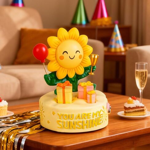 Bowu You are My Sunshine Music Box Decor – Sunflower Figurine with Wind up, Collectible Gift for Mom, Daughter, Girlfriend, Desk & Home Ornament in Kuwait
