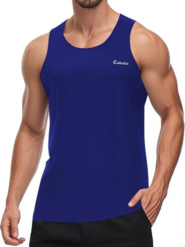 Cakulo Men's Neon Tank Tops Workout Gym Athletic Swim Beach Tops Big and Tall Quick Dry Marathon Muscle Sleeveless Shirts in Kuwait