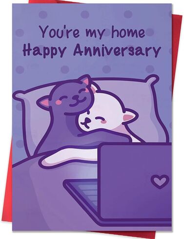 Happy Anniversary Card,Anniversary Card Gifts for Husband Wife Boyfriend Girlfriend Couples,Wedding Anniversary Cards for Partner Men Women Him Her in Kuwait