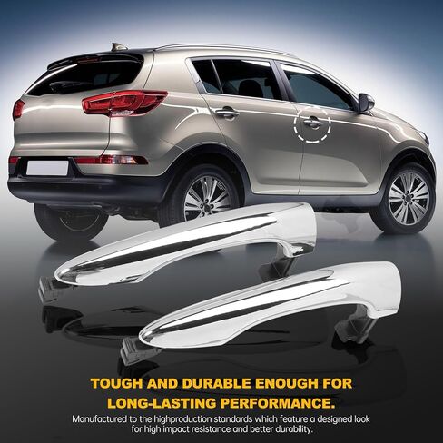 2PCS Front Exterior Door Handle fits Sportage 2011-2016 Driver and Passenger Side Replaces 82651-3W010, 82661-3W010 in Kuwait