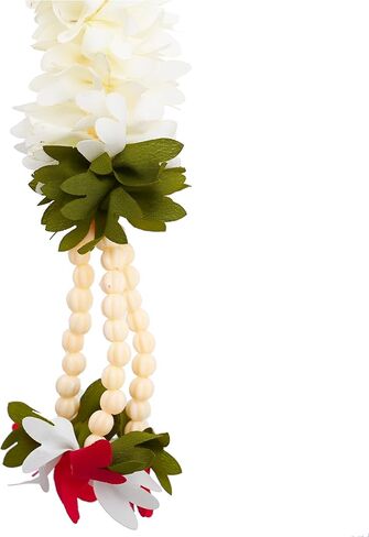 Toran Bandanwaar Acrylic Flower Garland for Wall Door Hanging Home Temple Festival Wedding Function Party Decoration Décor and Gifting (White and Pink) in Saudi Arabia