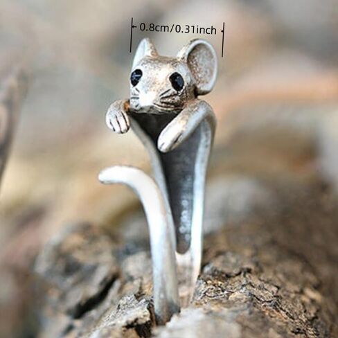 Cute Mouse Open Ring Animal Adjustable Ring for Women Men Daily Casual Party Creative Gift Personality Jewelry in Saudi Arabia