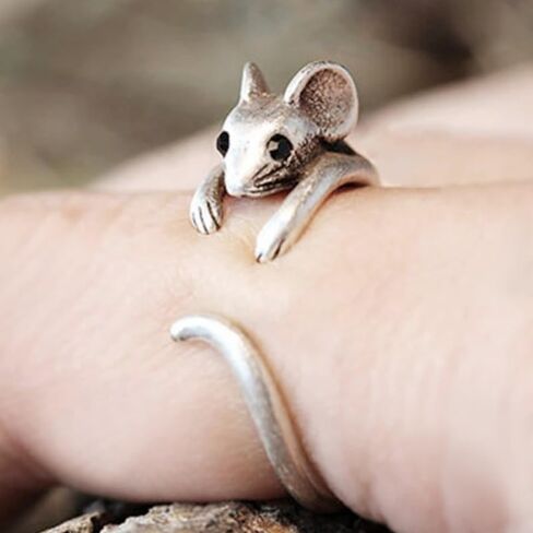 Cute Mouse Open Ring Animal Adjustable Ring for Women Men Daily Casual Party Creative Gift Personality Jewelry in Saudi Arabia