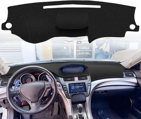 Dash Cover Mat Custom Fit for Acura TL Without Sensor and Center Speaker, Dashboard Pad Carpet Protector (Black) K359 in Saudi Arabia