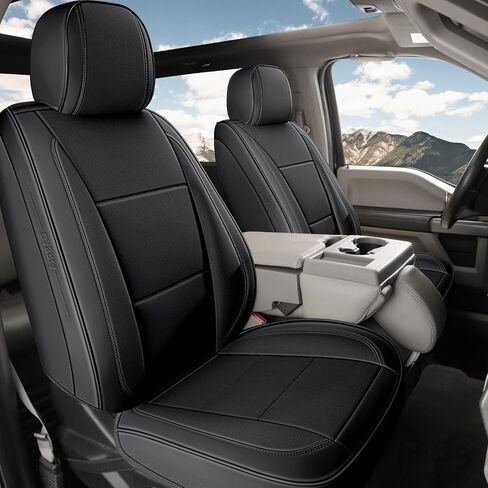 أغطية مقاعد مناسبة لسيارة Chevy شيفروليه سيلفرادو GMC Sierra مقاس مخصص 2007-2025 2026 1500 2500 3500HD غطاء مقعد سيارة من الجلد الصناعي المقاوم للماء تغطية كاملة مجموعات أغطية مقاعد السيارة (5 مقاعد/أسود) in Saudi Arabia