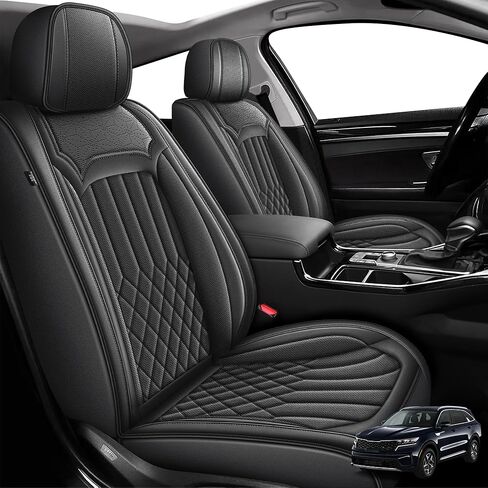 TTX LIGHTING مجموعة كاملة من أغطية المقاعد تناسب Kia Sorento 2021-2024 2025 وسادة مقعد السيارة من الجلد الصناعي الفاخر (6 مقاعد) in Saudi Arabia