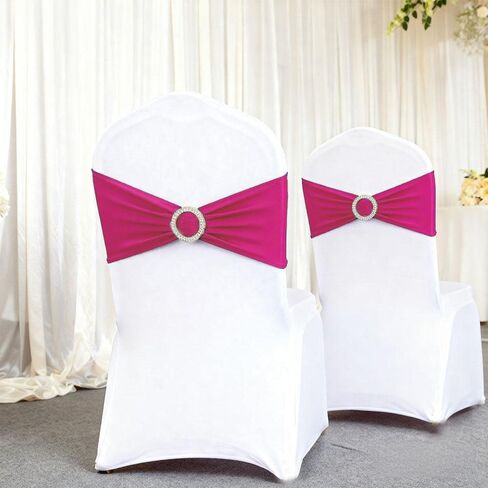 25 Pack White Folding Chair Covers with 25 Pack Gold Chair Sashes, White Chair Covers for Party, Gold Chair Chair Sashes for Wedding, 50 Pack White Folding Chair Cover Sets in Kuwait