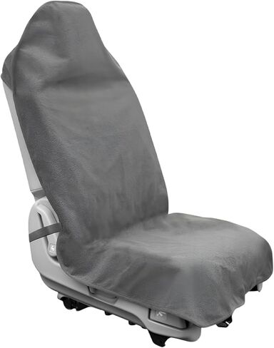 Car Towel Seat Cover, Waterproof Sweating Auto Front Seat Protective Cover, Non-Slip Washable Carseat Protector for Post Gym Workout Running Swimming, Car Accessories (Gray) in Saudi Arabia