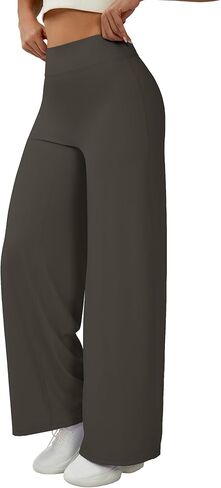 Dxyufazhe Women's Stretch High Waisted Wide Leg Yoga Pants Casual Loose Flare Athletic Leggings Sweatpants with Pockets in Saudi Arabia