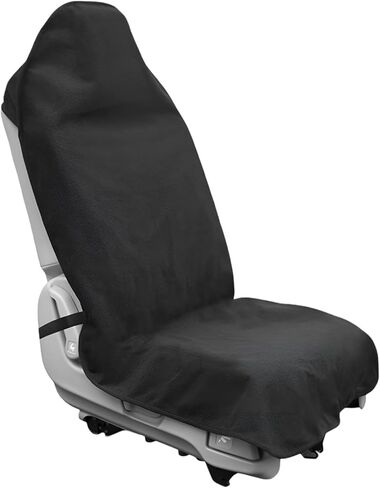 Car Towel Seat Cover, Waterproof Sweating Auto Front Seat Protective Cover, Non-Slip Washable Carseat Protector for Post Gym Workout Running Swimming, Car Accessories (Gray) in Saudi Arabia