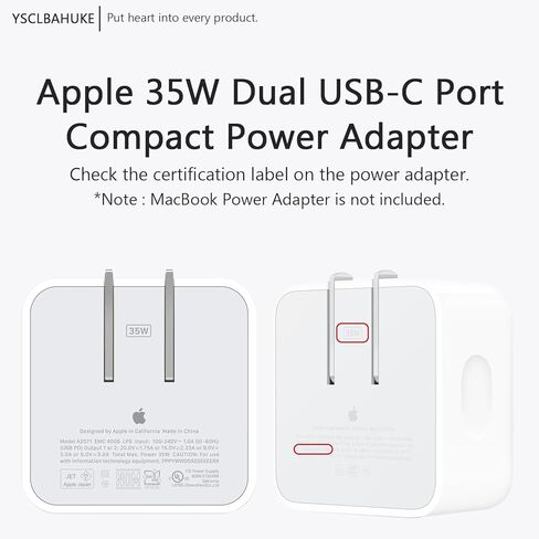 35W Dual USB-C Port Soft Silicone Charger Cover - Compatible with MacBook Air 13.6/15 inch (M3 M2 Chip 2024-2023) - Power Adapter Protective Case Sleeve，Black in Saudi Arabia