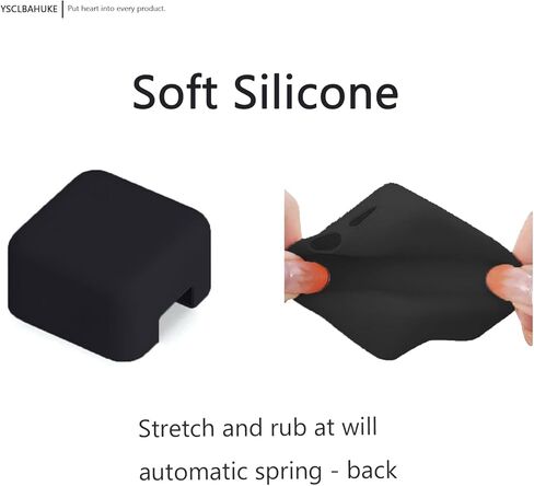 35W Dual USB-C Port Soft Silicone Charger Cover - Compatible with MacBook Air 13.6/15 inch (M3 M2 Chip 2024-2023) - Power Adapter Protective Case Sleeve，Black in Saudi Arabia