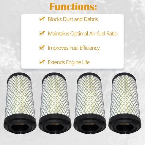 4-Pack Air Filter Compatible with Kawasaki Mule 11013-1290 11013-7029 11013-7048 John Deere M113621 Fleetguard AF25550 Donaldson P822686 Baldwin RS3715 WIX 46449 in Kuwait