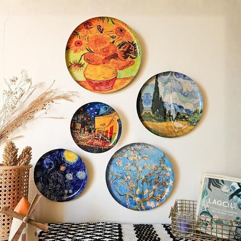 RITUALISTIC Van Gogh Wall Plates- Set of 5 |Home Decor | Painting | Divine | Intricate Designs in Kuwait
