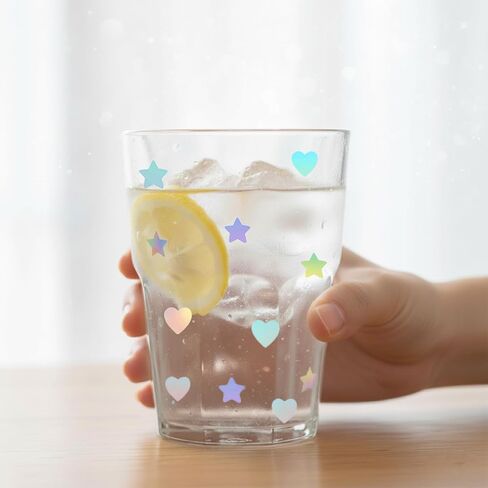 3600 قطعة من الملصقات الثلاثية الأبعاد على شكل قلب صغير على شكل نجمة، رقائق معدنية لامعة ذاتية اللصق صغيرة الحجم يمكنك صنعها بنفسك، ملصقات نجوم لامعة لتزيين المدرسة والمنزل والفصل الدراسي in Kuwait