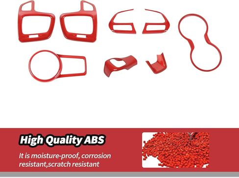 JeCar 8pcs Red Interior Trim Kit for 2017-2020 Jeep Compass Interior Accessories in Saudi Arabia