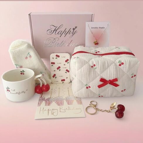 Best Friend Birthday Gifts.Birthday Gifts for Women,Girlfriend.Birthday Gifts for Bestie,teengirl,daughter,Cherry series gifts in Saudi Arabia