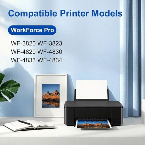 for 822XL Remanufactured for Epson 822 Ink cartridges Combo Pack for 822 T822 XL for Workforce Pro WF-3820 WF-3823 WF-4820 WF-4830 WF-4833 WF-4834 4 Pack 1 Black 1 Cyan 1 Magenta 1Yellow in Kuwait