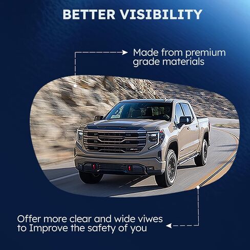 Exterior Passenger Side Mirror Glass Compatible With BMW 128I 135I 135Is 323I 328I 335D 335I 335Is M3 2008 2009 2010 2011 2012 2013 51167252894 Right Rear View Power Heated W/Backing Holder in Kuwait