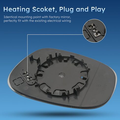 Exterior Passenger Side Mirror Glass Compatible With BMW 128I 135I 135Is 323I 328I 335D 335I 335Is M3 2008 2009 2010 2011 2012 2013 51167252894 Right Rear View Power Heated W/Backing Holder in Kuwait