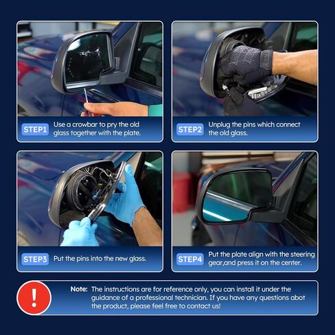 Exterior Passenger Side Mirror Glass Compatible With BMW 128I 135I 135Is 323I 328I 335D 335I 335Is M3 2008 2009 2010 2011 2012 2013 51167252894 Right Rear View Power Heated W/Backing Holder in Kuwait