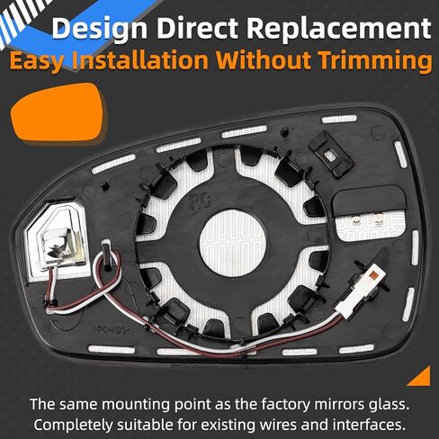 Passenger Side Mirror Replacement for Ford Fusion 2013 2014 2015 2016 2017 2018 2019 2020 2021 - Right Side Mirror Glass, Rear View Mirrors Glass with Power Heated & Blind Spot in Saudi Arabia