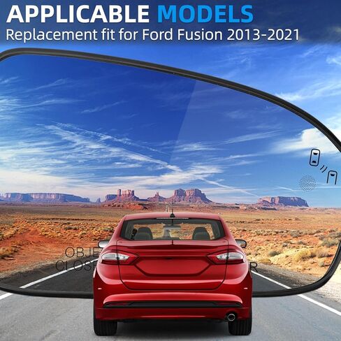 Passenger Side Mirror Replacement for Ford Fusion 2013 2014 2015 2016 2017 2018 2019 2020 2021 - Right Side Mirror Glass, Rear View Mirrors Glass with Power Heated & Blind Spot in Saudi Arabia