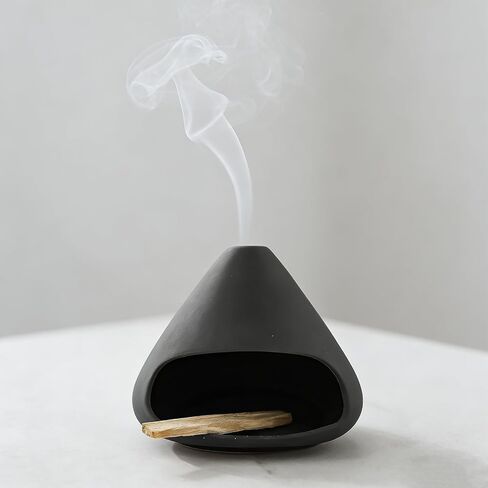 السيراميك بالو سانتو حامل البخور الموقد مع حامل الموقد السيراميك الصغيرة المصنوعة يدويا، لحرق المريمية، مخروط، ديكور المنزل العطري، صينية رماد السيراميك، والتأمل تخفيف القلق للنساء in Kuwait