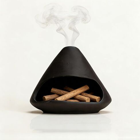 السيراميك بالو سانتو حامل البخور الموقد مع حامل الموقد السيراميك الصغيرة المصنوعة يدويا، لحرق المريمية، مخروط، ديكور المنزل العطري، صينية رماد السيراميك، والتأمل تخفيف القلق للنساء in Kuwait