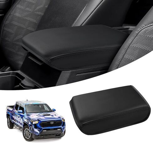 غطاء وحدة التحكم المركزية متوافق مع ملحقات Toyota Tacoma 2024 2025 غطاء مسند الذراع مضاد للخدش وسادة وحدة التحكم الوسطى واقي مسند الذراع الجلدي in Kuwait