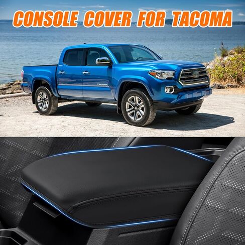 غطاء وحدة التحكم المركزية متوافق مع ملحقات Toyota Tacoma 2024 2025 غطاء مسند الذراع مضاد للخدش وسادة وحدة التحكم الوسطى واقي مسند الذراع الجلدي in Kuwait