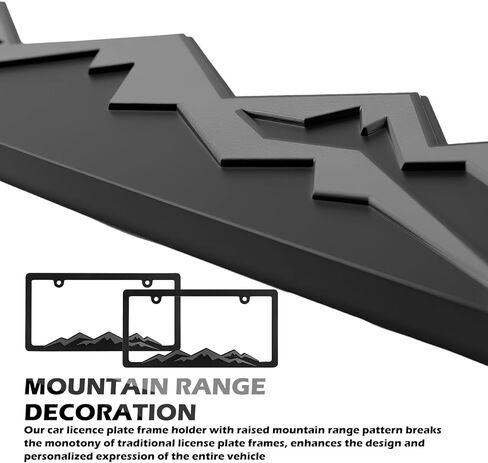 قطعتان من إطارات لوحة ترخيص الجبال المرتفعة مع ملصق سيارة جبلي، إطار لوحة ترخيص السيارة بفتحتين كديكور للسيارات، مجموعة إطارات لوحات السيارات الأنيقة تتضمن أغطية براغي/مسامير in Kuwait