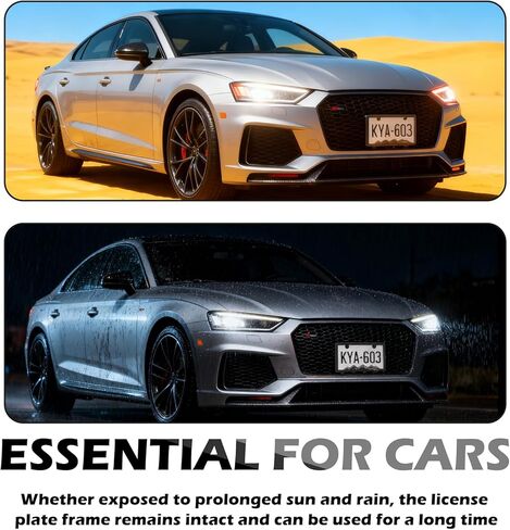 قطعتان من إطارات لوحة ترخيص الجبال المرتفعة مع ملصق سيارة جبلي، إطار لوحة ترخيص السيارة بفتحتين كديكور للسيارات، مجموعة إطارات لوحات السيارات الأنيقة تتضمن أغطية براغي/مسامير in Kuwait