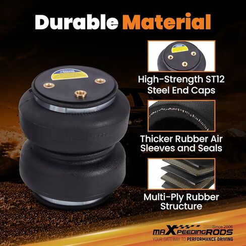 طقم أكياس تعليق هوائي maxpeedingrods 5000 رطل لفورد F-250 F-350 2017-2019 وF-450 2017-2024 طقم زنبرك هوائي خلفي فائق التحمل 4WD in Kuwait