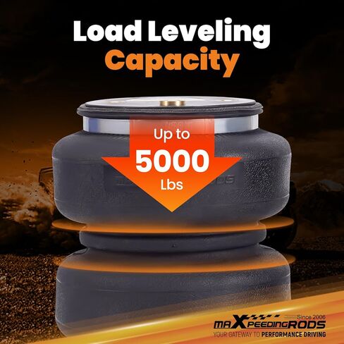 طقم أكياس تعليق هوائي maxpeedingrods 5000 رطل لفورد F-250 F-350 2017-2019 وF-450 2017-2024 طقم زنبرك هوائي خلفي فائق التحمل 4WD in Kuwait