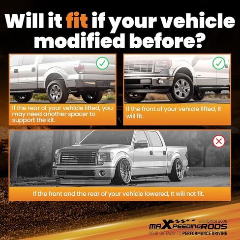طقم أكياس تعليق هوائي maxpeedingrods 5000 رطل لفورد F-250 F-350 2017-2019 وF-450 2017-2024 طقم زنبرك هوائي خلفي فائق التحمل 4WD in Kuwait