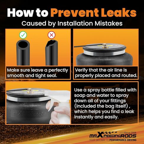 طقم أكياس تعليق هوائي maxpeedingrods 5000 رطل لفورد F-250 F-350 2017-2019 وF-450 2017-2024 طقم زنبرك هوائي خلفي فائق التحمل 4WD in Kuwait