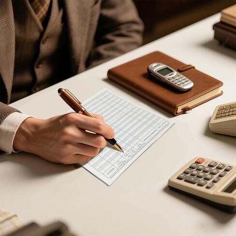 سجلات الشيكات مقاس 6 × 3 بوصة لدفتر الشيكات الشخصي - سجلات معاملات دفتر الأستاذ الفارغة للبنك الشخصي أو التجاري وحساب التوفير والإيداع وبطاقة الائتمان (30) in Kuwait