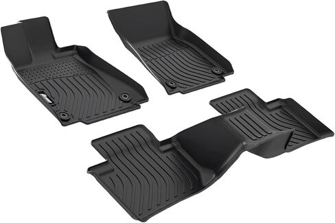 IKON MOTORSPORTS 3D TPE Floor Mats, Compatible with 2014-2025 Lexus is F/IS200t/IS250/IS300/IS350/IS500 RWD, All Weather Waterproof Non-Slip Floor Liners, Front & 2nd Row Interior Accessories, Black in Saudi Arabia