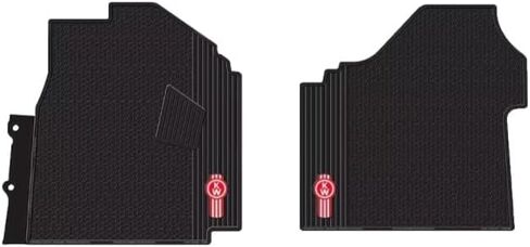 Kenworth OEM Black Rubber Floor Mats, Medium Duty Trucks T180 T280 T380 T380V T480 T480V, Driver and Passenger Set in Kuwait
